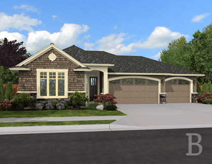 Hunter 1 2031 sq ft  Rambler B 3-car