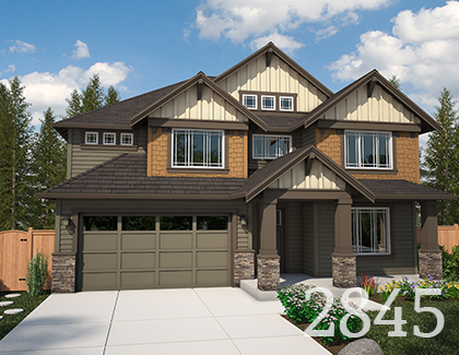 Hunter 8-B 2833 sq ft 3-car rendering