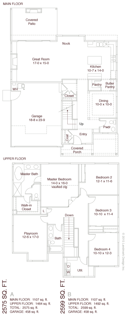 Hunter 5 2575 / 2599 sq ft floor plan
